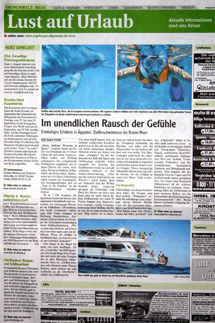 Zeitungsartikel in der Augsburger Allgemeinen