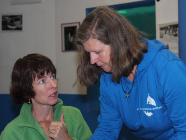 Mit Kathleen im Gespräch (Foto: Rüdiger Hengl)